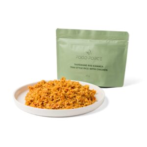 Frysetørret mad Thai ret med kylling og ris