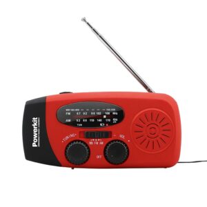 Nødradio m. solceller FM/AM - 2000 mAh powerbank